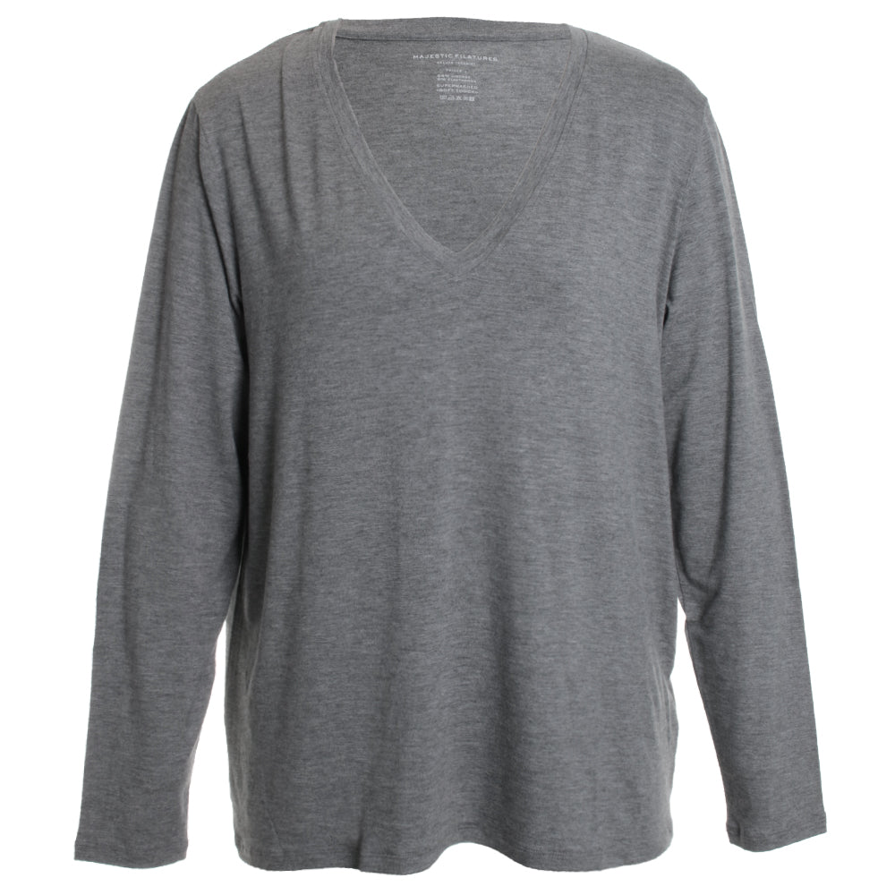 Soft Touch Long Sleeve Semi Relaxed V-Neck