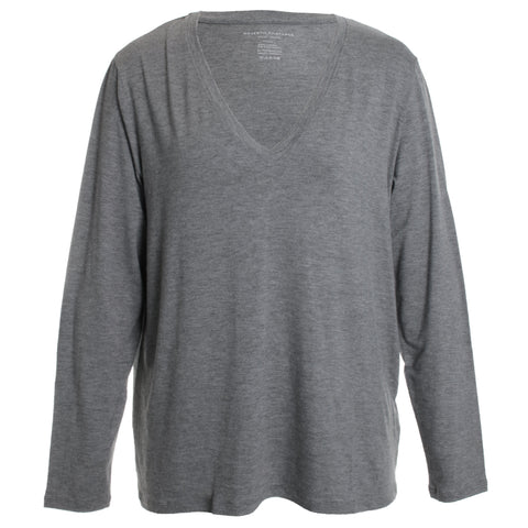 Soft Touch Long Sleeve Semi Relaxed V-Neck