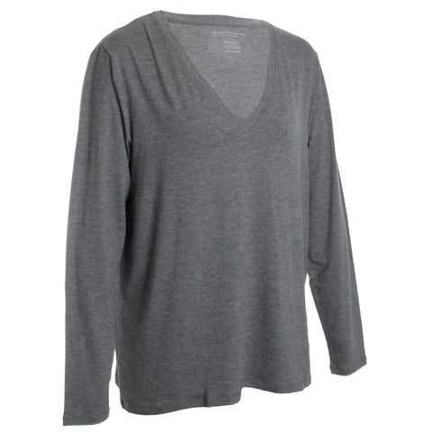 Soft Touch Long Sleeve Semi Relaxed V-Neck