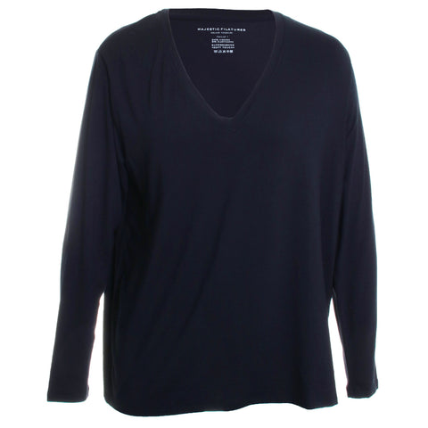 Soft Touch Long Sleeve Semi Relaxed V-Neck
