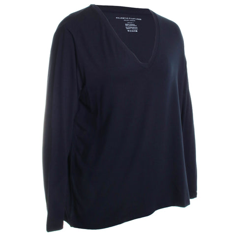 Soft Touch Long Sleeve Semi Relaxed V-Neck