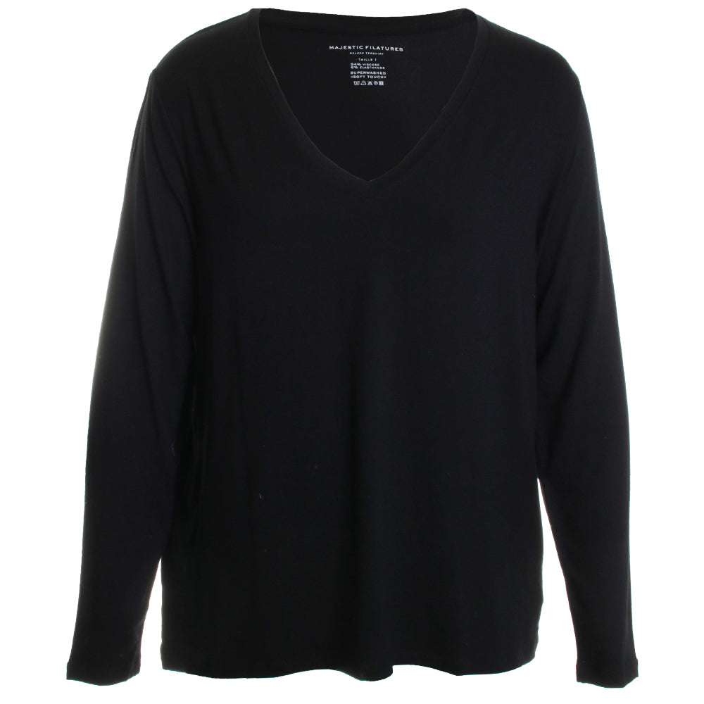 Soft Touch Long Sleeve Semi Relaxed V-Neck