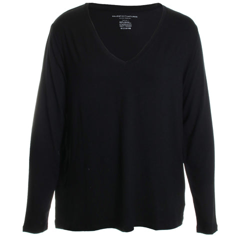 Soft Touch Long Sleeve Semi Relaxed V-Neck