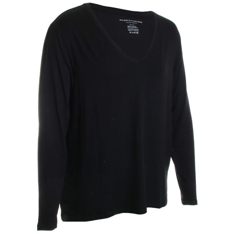 Soft Touch Long Sleeve Semi Relaxed V-Neck