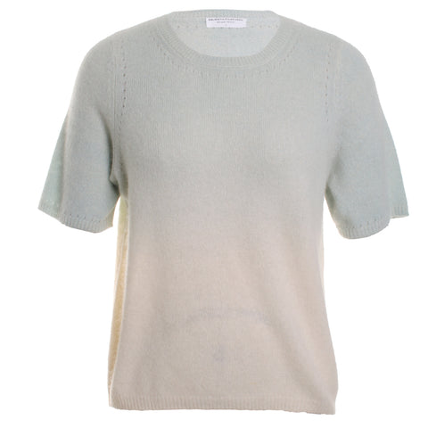 Ultra Soft Novelty Ombre Pointelle Detail S/S Crew Neck Top