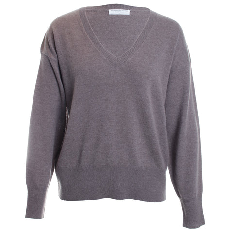 Cashmere Seamless Long Sleeve V-Neck