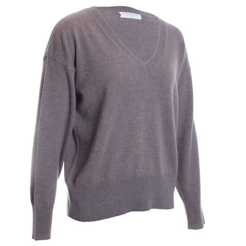 Cashmere Seamless Long Sleeve V-Neck