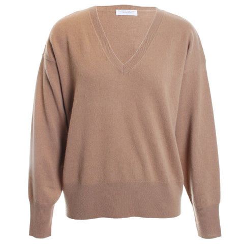 Cashmere Seamless Long Sleeve V-Neck