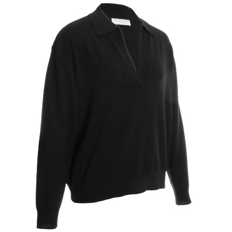 Cashmere Seamless Long Sleeve Polo
