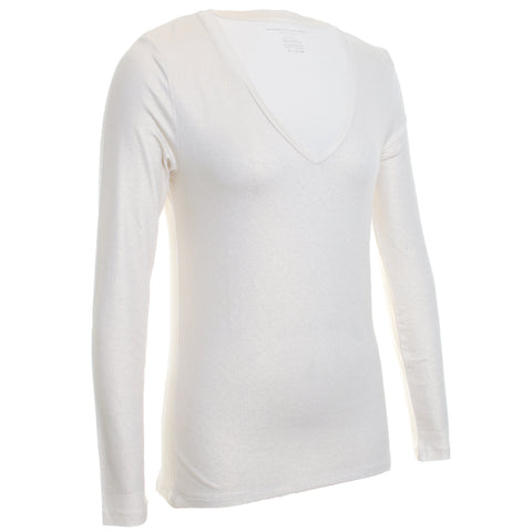 Soft Touch Metallic Long Sleeve V-Neck