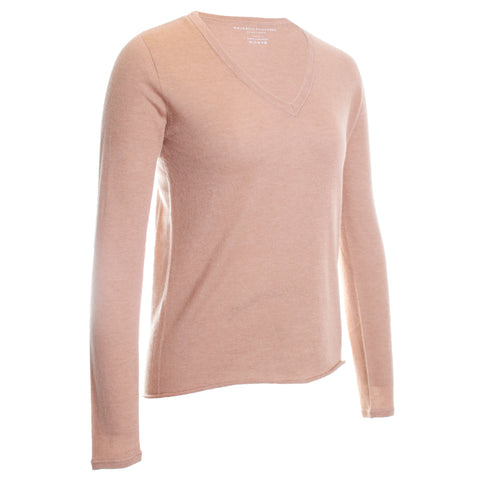 100% Machine Washable Cashmere Long Sleeve V-Neck