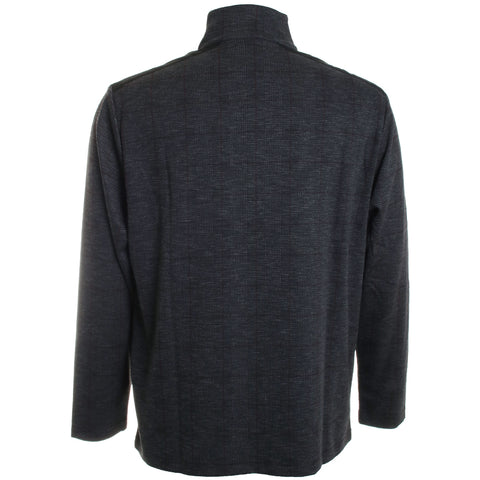 Charcoal Plaid Zip Mock