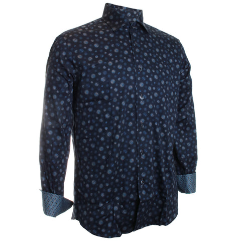 Navy Brushed Circle Shirt