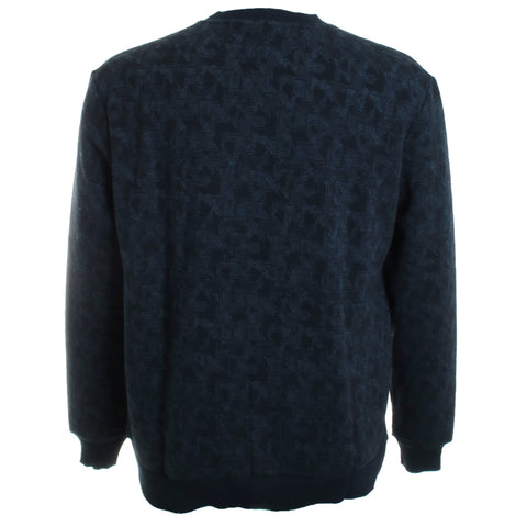 Navy Geometric Sweater