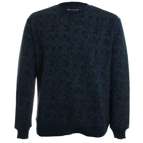 Navy Geometric Sweater