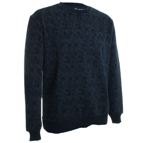 Navy Geometric Sweater