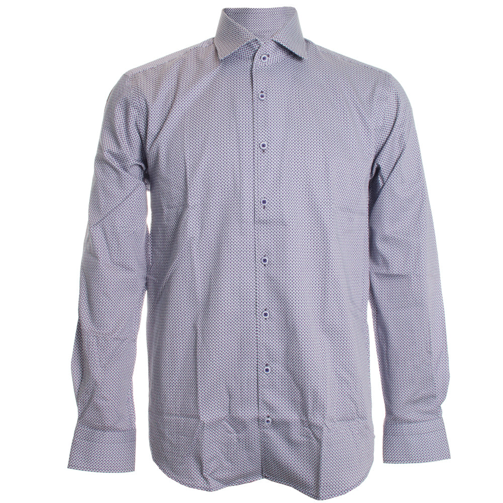 Plum Cocentric Roll Collar Shirt