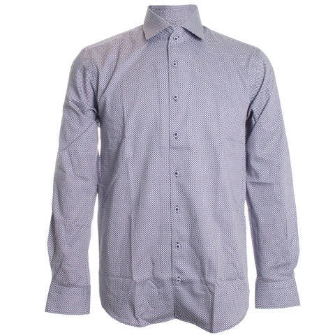 Plum Cocentric Roll Collar Shirt