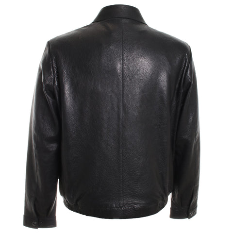 Redondo Black Leather Coat
