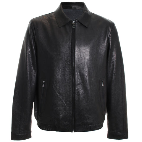 Redondo Black Leather Coat