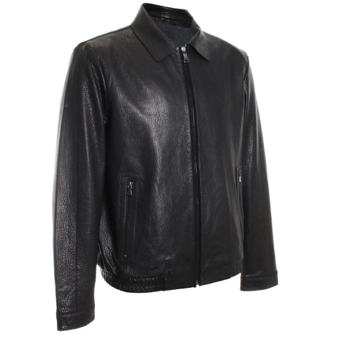 Redondo Black Leather Coat