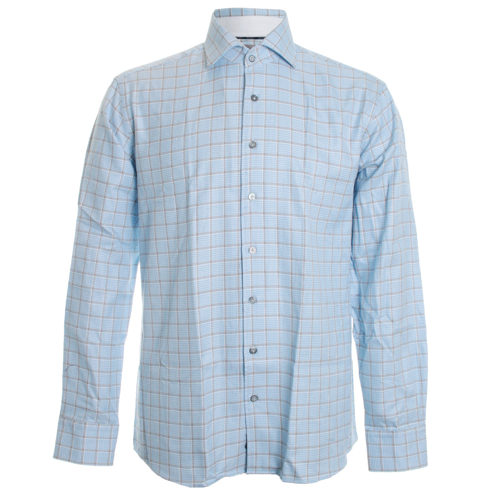 Marcello Sky Windowpane Shirt