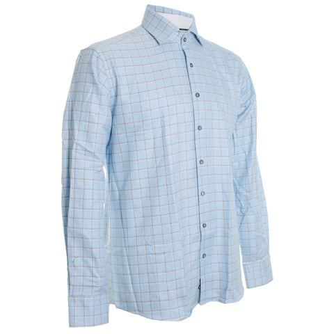 Marcello Sky Windowpane Shirt