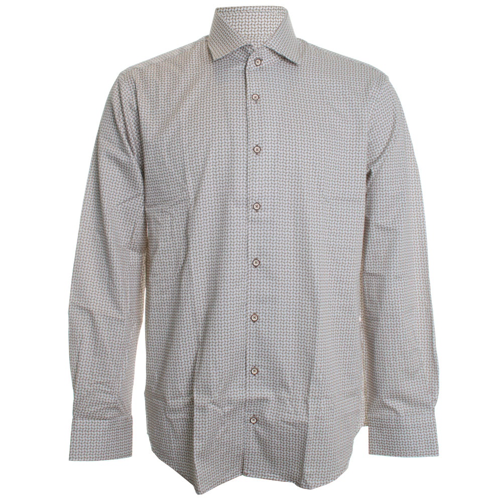 Tan Andrew Rolled Collar Shirt