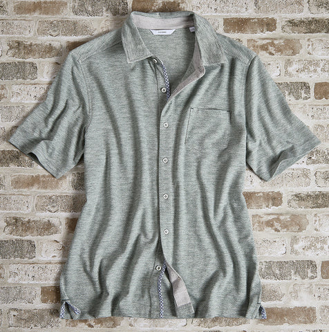 Heather Honeycomb Knit Shirt