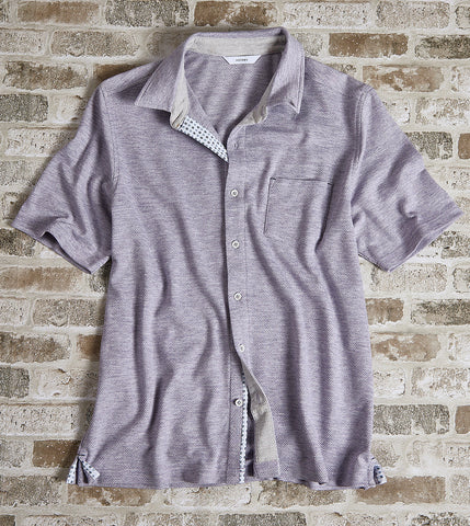 Heather Honeycomb Knit Shirt