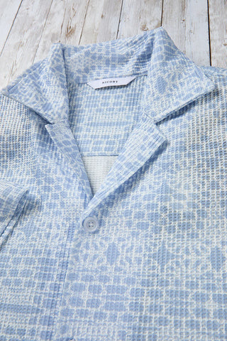 Texture Big Print Camp Shirt