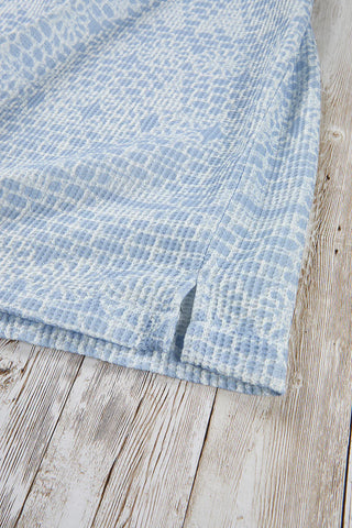 Texture Big Print Camp Shirt