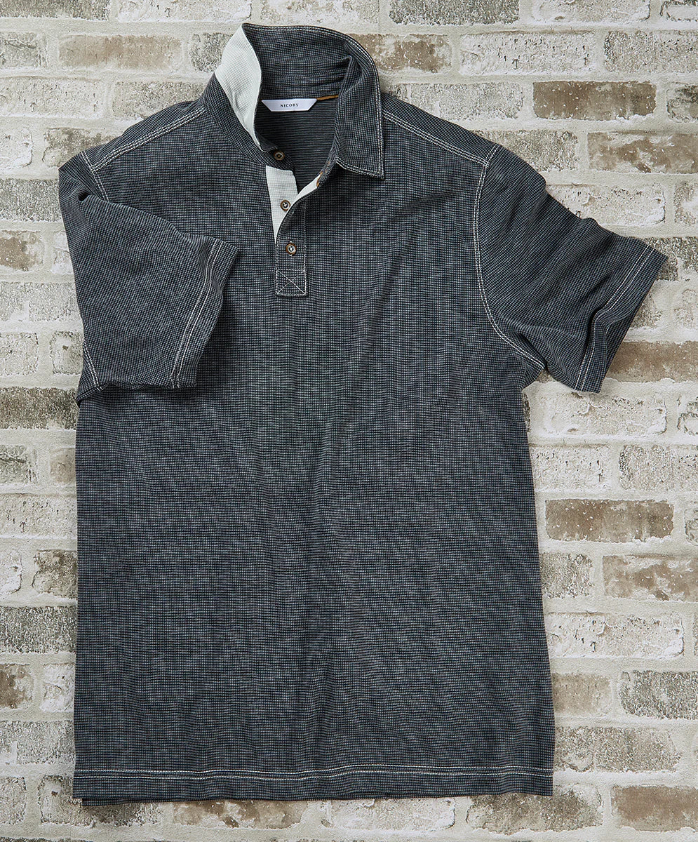 Waffle Slub Poly Polo