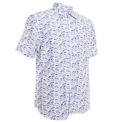 Fish Print Woven Shirt