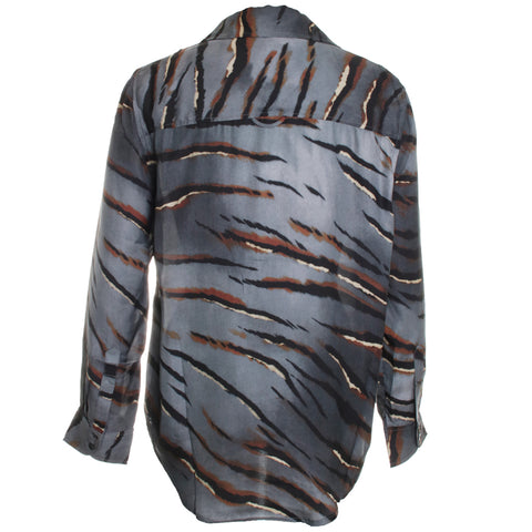 Gray Tiger Stripe Blouse