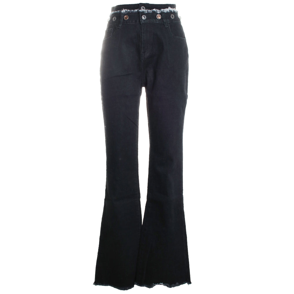 Double Waist Band Denim Jean