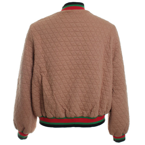 Diamond Quilt Snap Bomber