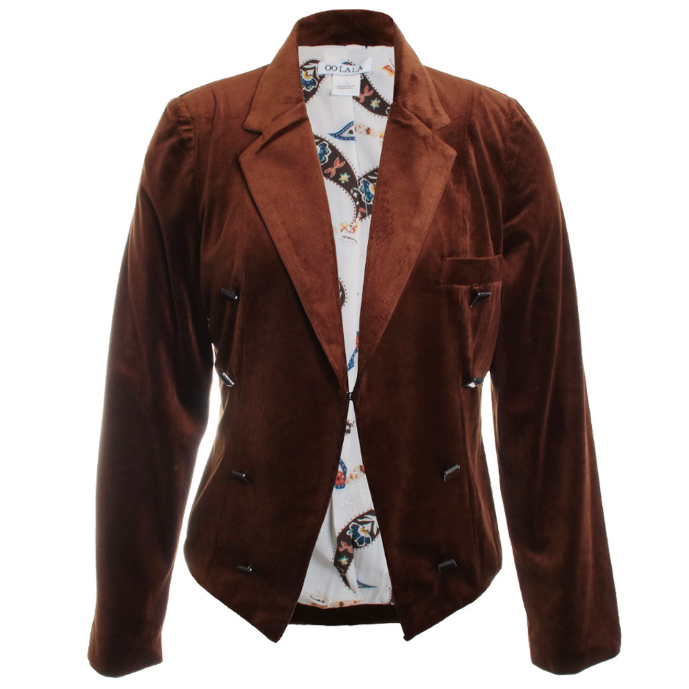 Short Corduroy Jacket w/ Buttons