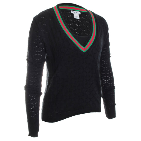 V-Neck 2pc Knit Top w/ Jersey Tank