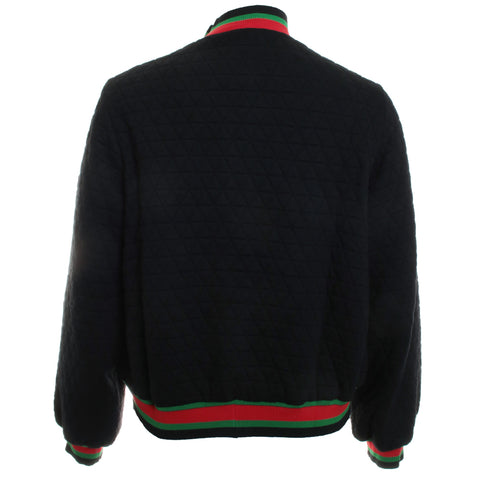 Diamond Quilt Snap Bomber