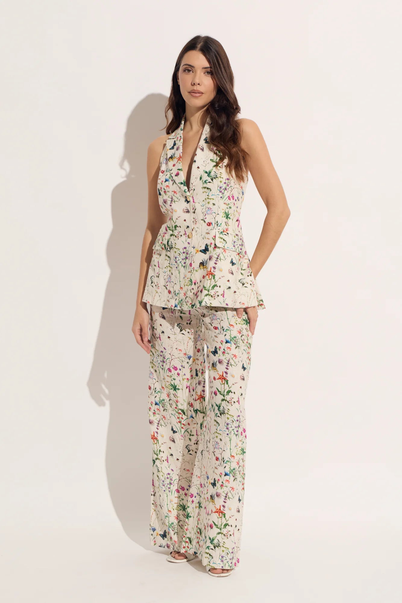 Lion Seashell Button Down Sleeveless Halter Vest