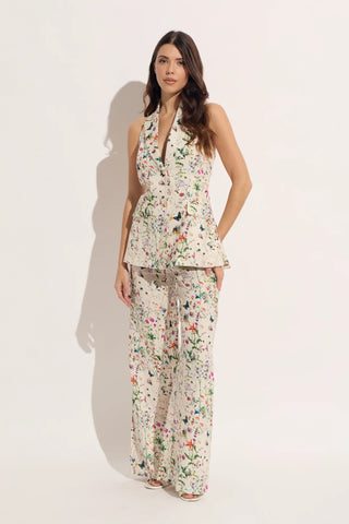 Lion Seashell Button Down Sleeveless Halter Vest