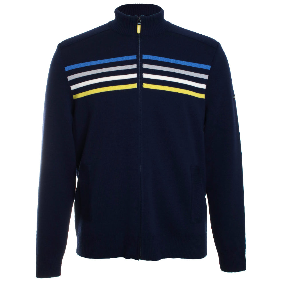 Bandol Navy Full Zip Sweater