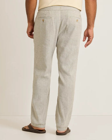 Beach Coast Stretch-Linen E-Waist Pants