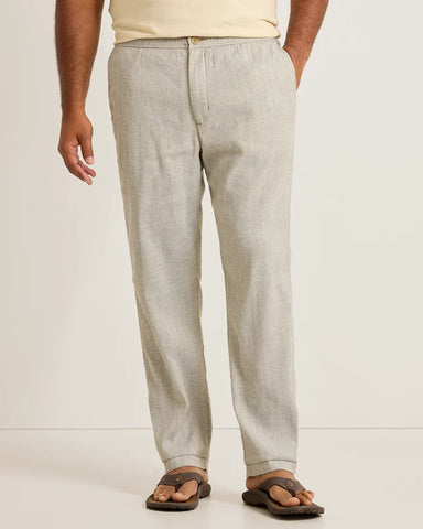 Beach Coast Stretch-Linen E-Waist Pants