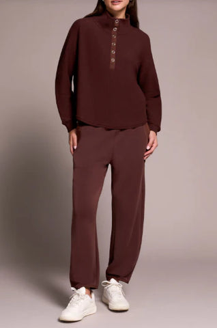 Henley Top with Rib Combo