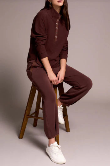 Henley Top with Rib Combo