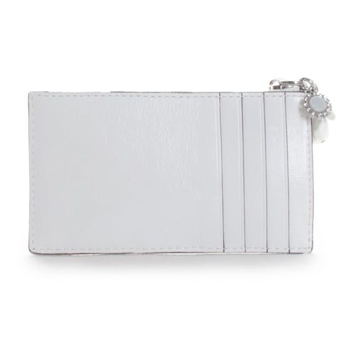 Kira Diamond Quilt Distressed Charm Zip Card Case