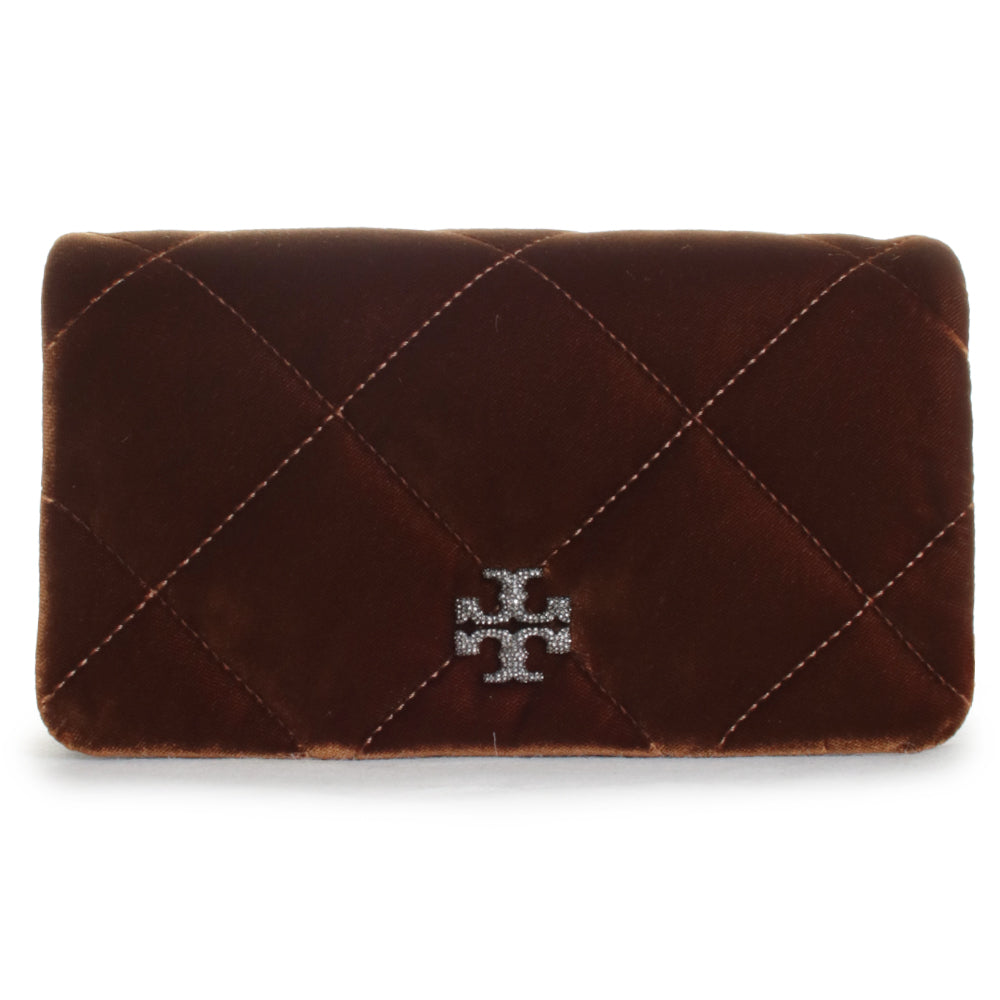 Kira Diamond Quilt Velvet Chain Wallet