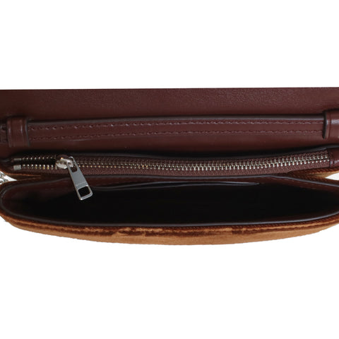 Kira Diamond Quilt Velvet Chain Wallet